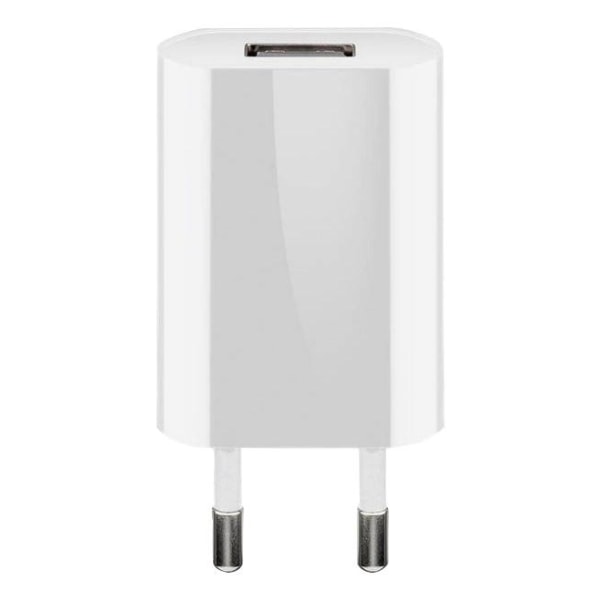 Goobay USB charger 1 A, white, Plastic bag - with 1 USB