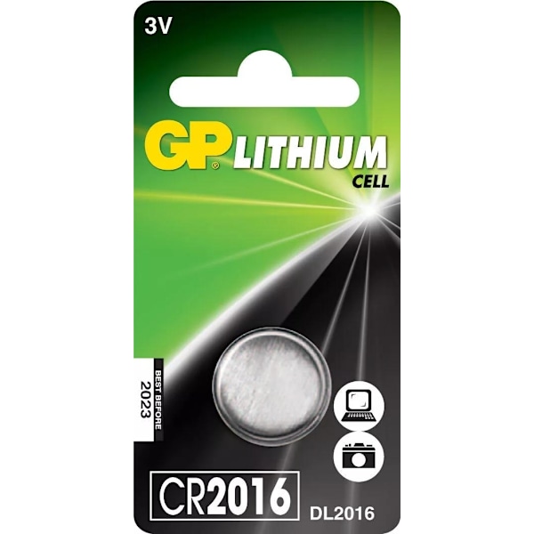 GP CR2016 Lithium Coin, 1 Pack (B)
