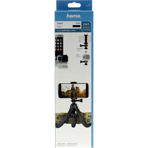 Hama Bordstativ Flex Smartphone & GoPro 26cm Sort