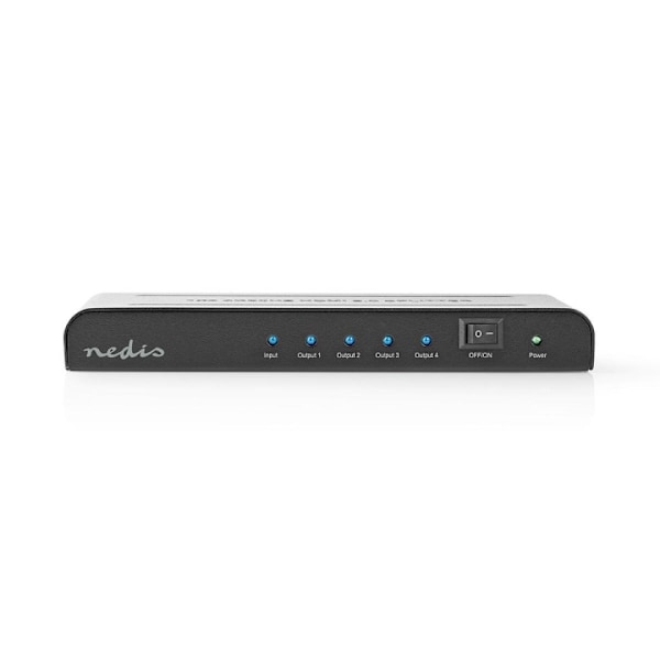 Nedis HDMI ™ Splitter | 4-Port port(s) | HDMI™ ingång | 4x HDMI™ Output | 4K@60Hz | 18 Gbps | Metall | Antracit