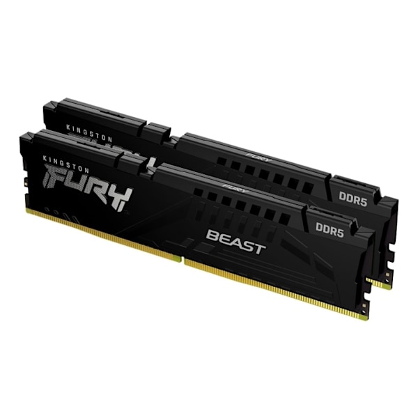 Kingston 16GB 5200MT/s DDR5 RAM-minnen CL40 DIMM (Set med 2st) FURY Beast Black