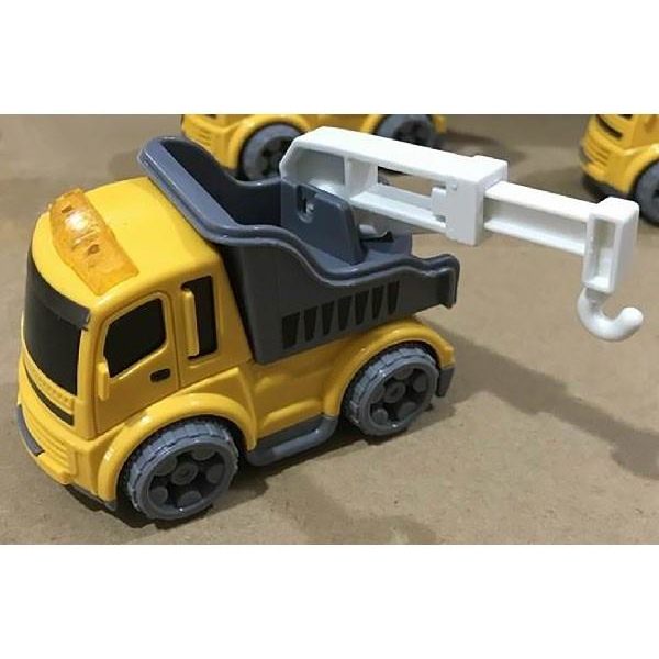 CONTRUCK Lastbil m/hænger+3 biler, lys, lyd & Try Me 1:14