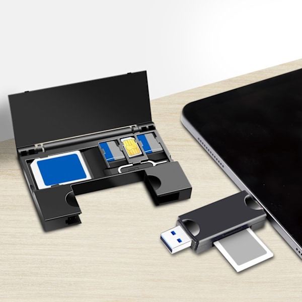 LogiLink Muistikortinlukija USB-C + USB-A MicroSD - ja SD-kortit
