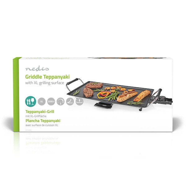 Nedis Teppanyaki Bordsgrill | Bakytan (l x b): 47.5 x 26.5 cm | 5 Värmeinställningar