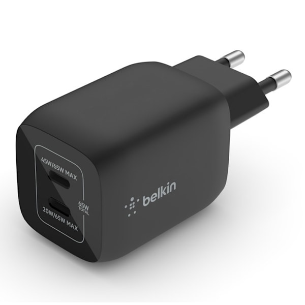Belkin Boost Charge Pro Dual Port USB-C GaN 65 W PD 3.0 AC-oplader