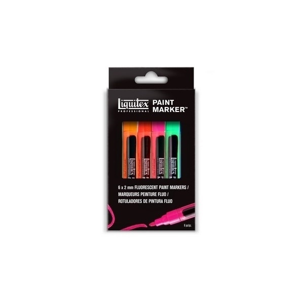 LIQUITEX Fin Paint Marker Fluorescent 6pcs