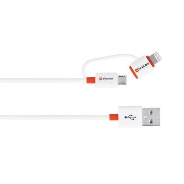 SKROSS Sync/Charge 2in1 MicroUSB & Lightning-liitin