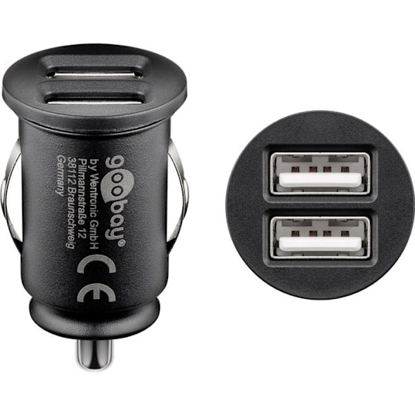 Goobay Dubbel USB-bilsladdare (24 W) 24 W max. 4,8 A (12/24 V) 2x USB