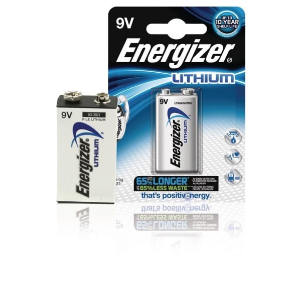 Energizer Lithium Batteri 9V | 1000 mAh | 1-Blister