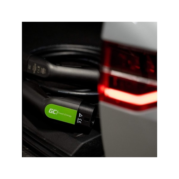 greencell Ladekabel Elbil EV18 Typ1 5m 3.6kW 16A 1-FAS Sort IP55