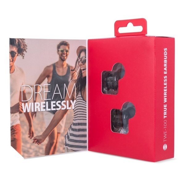 Forever, True wireless earbuds TWE-100, Svart Black