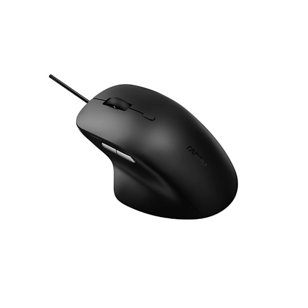Rapoo Mus N500 USB-kablet Lydløs Optisk Sort
