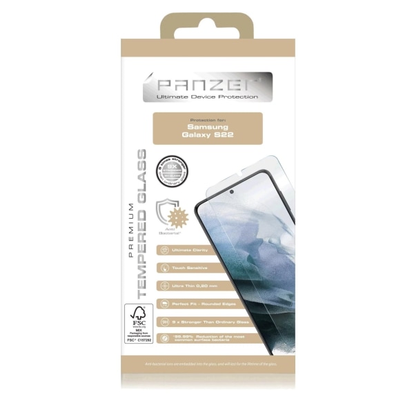 panzer Samsung Galaxy S22 Tempered Glass Transparent