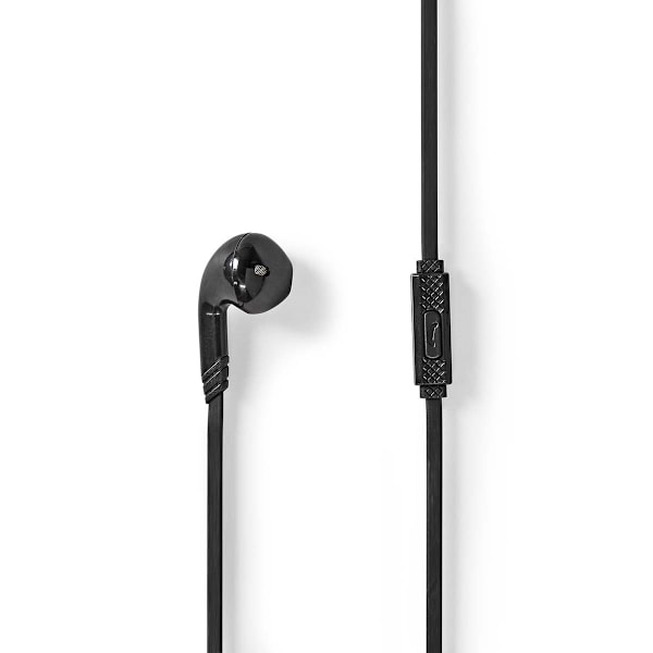 Nedis Langalliset Kuulokkeet | 3.5 mm | Kaapelin pituus: 1.20 m | Sisäänrakennettu mikrofoni | Äänenvoimakkuuden Säätö | Musta Svart
