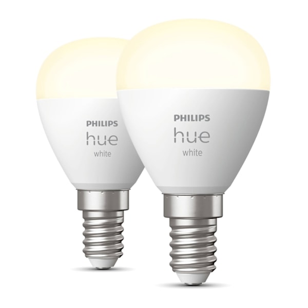 Philips Hue White E14 P45 Klot 2-pack