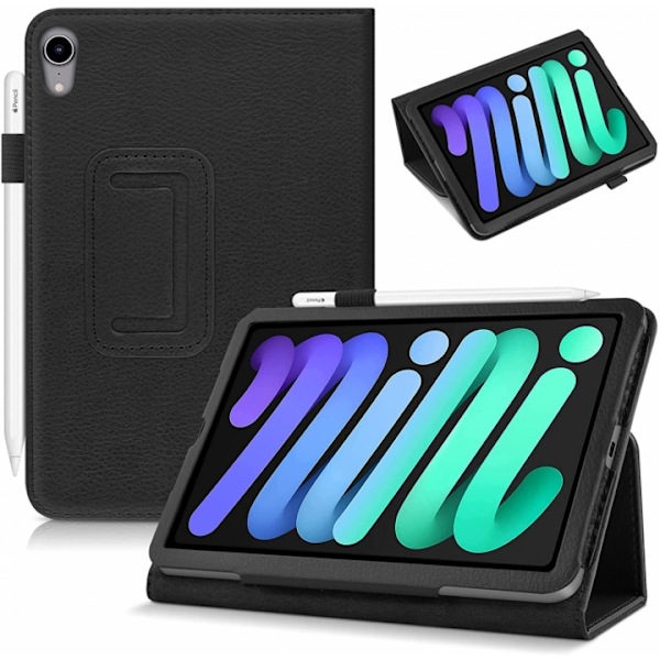 Fodral med pennhållare till iPad Mini 6, Svart Svart