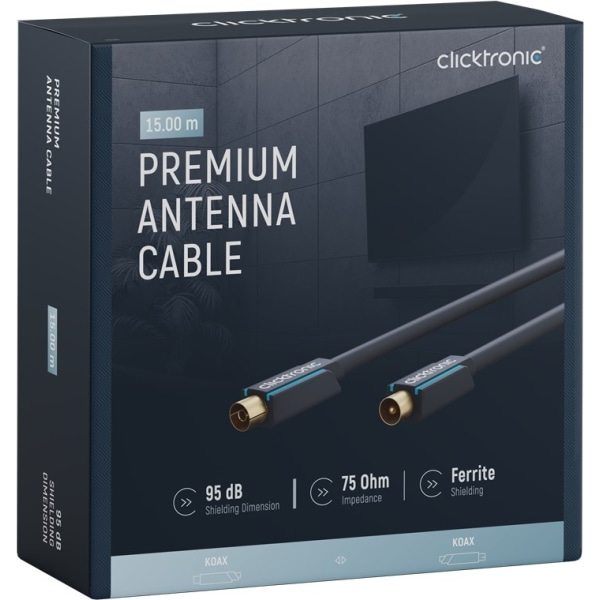 ClickTronic koaksialkabel Premium kabel | Koaksialt stik Koaksialt