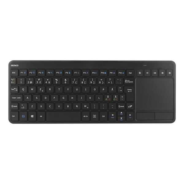 DELTACO Wireless mini kb, USB nano, nordic,86 keys,  black