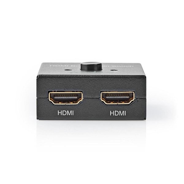 Nedis HDMI ™ Switch | 3-Port port(s) | 1x HDMI™ Ingång / 2x HDMI™ Ingång | 1x HDMI™ utgång / 2x HDMI™ utgång | 4K@60Hz | 6 Gbps | Metall | Antracit