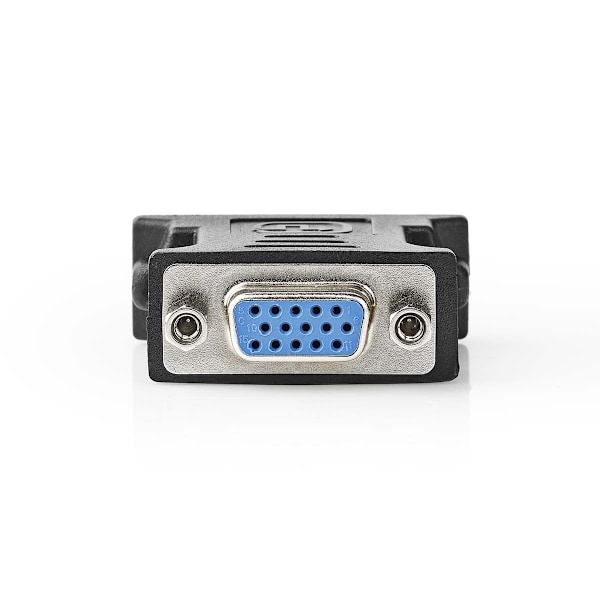 Nedis DVI-sovitin | DVI-I 24+5-Pin Uros | VGA Naaras | Niklattu | Suora | PVC | Musta | Laatikko