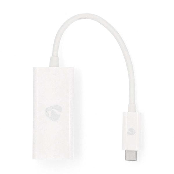 Nedis USB-netværksadapter | USB 3.2 Gen 1 | 1000 Mbps | USB-C™ Han | RJ45 Hun | 0.20 m | Runde | Nikkelplateret | Tinkobber | Hvid | Konvolut