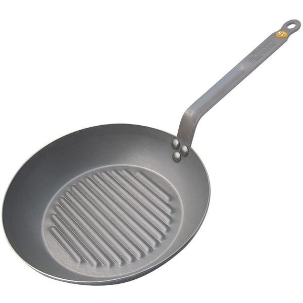 De Buyer Mineral B Element -stekpanna med grillränder, kolstål, 26 cm