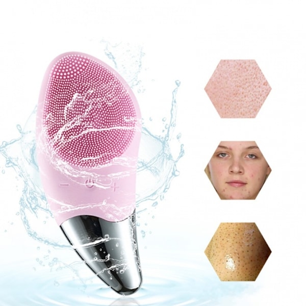 Värisevä kasvojenpuhdistaja silikonissa, Pinkki