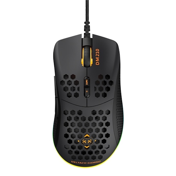 DELTACO GAMING DM210 lightweight gaming mouse, RGB, black