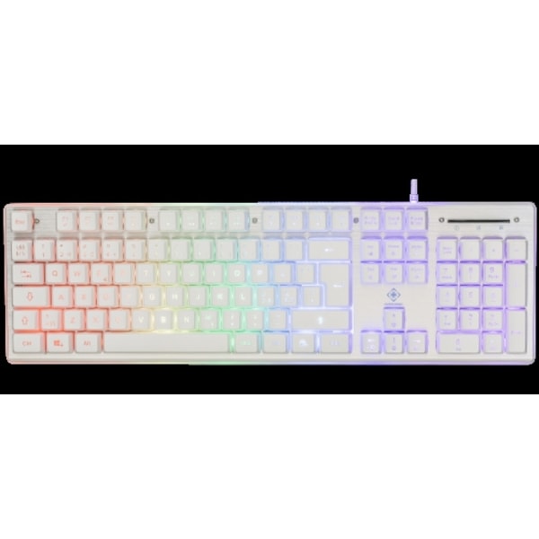 deltaco_gaming WK75 RGB keyboard 105 keys Nordic membrane switches orange Valkoinen