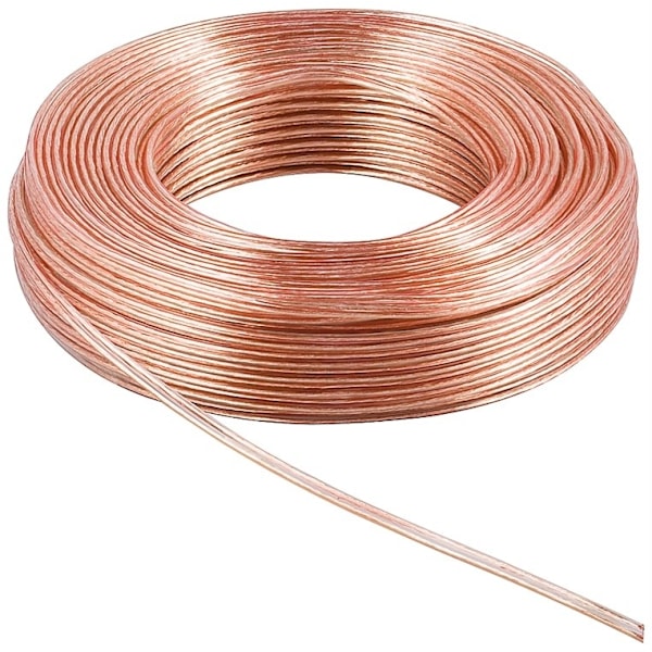 Goobay Højttalerkabel transparent CCA 50 m rulle, tværsnit 2 x 2,5 mm²