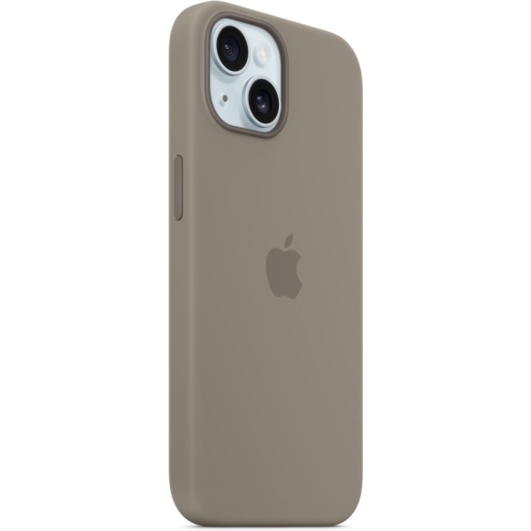 Apple iPhone 15 silikone etui med MagSafe, lerbrun Brun