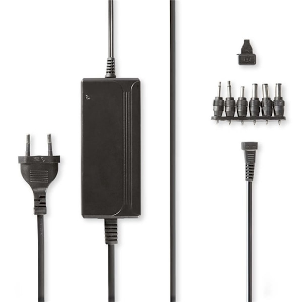 Nedis Universal AC Power Adapter | 36 W | 5 - 15 V DC | 3.60 m | 2.4 A - 3.0 A A | 6 plug(s) | Sort Sort