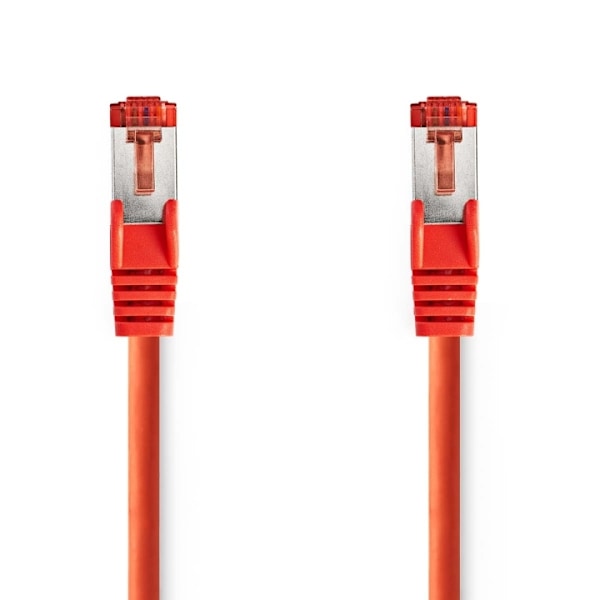 Nedis CAT6 Nätverkskabel | RJ45 hane | RJ45 hane | S/FTP | 1.00 m | Rund | LSZH | Röd | Label