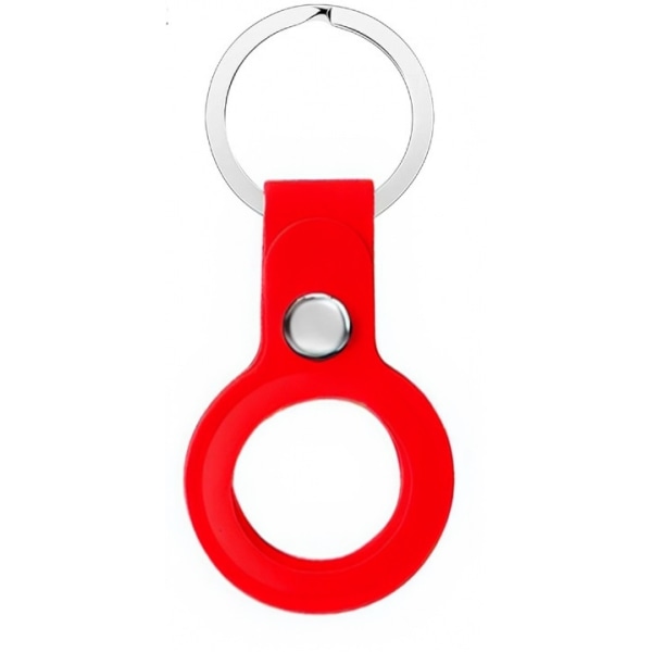 Silikon-hållare till AirTag med nyckelring, Röd