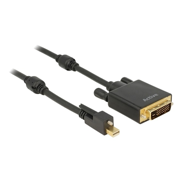 DeLOCK miniDP - DVI-D 24+1 kabel, 1m, Ultra HD, skruv, 1m
