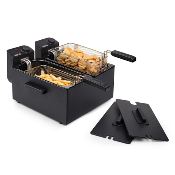 Princess Fritös Dubbel 2x3L 2x1800W Svart Svart