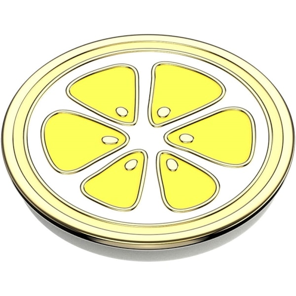 PopSockets Enamel Lemon Slice Yellow Aftageligt Greb m. Standerfunktion Premium