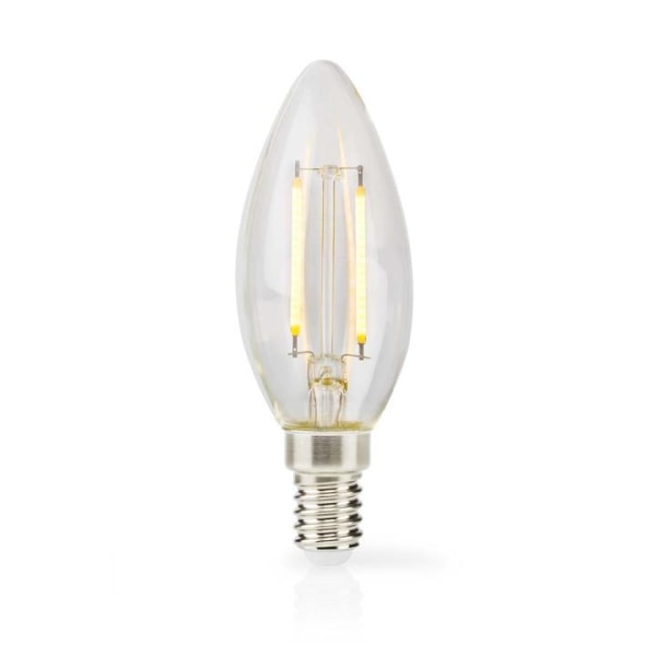 Nedis LED-lampe Pære E14 | Stearinlys | 2 W | 250 lm | 2700 K |