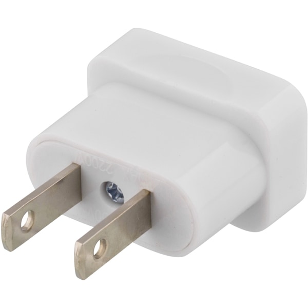 Deltaco reseadapter, EU till US, ojordad, 110-250V, 10A, vit (GT-400)