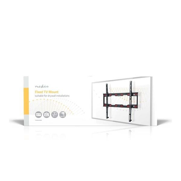 Nedis Fast TV väggfäste | 23 - 55 " | Maximal skärmvikt som stöds: 35 kg | Minsta väggdistans: 28 mm | Stål | Svart
