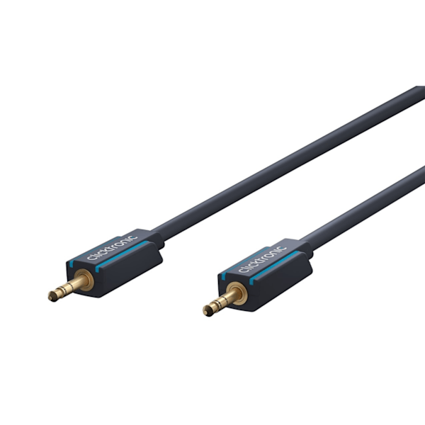 ClickTronic 3,5 mm AUX-kabel, stereo Premiumkabel | 1x 3,5 mm jackplugg  1x 3,5 mm jackplugg | 1,5 m | OFC innerledare