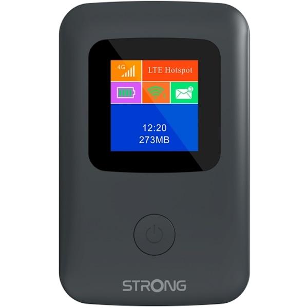 Stærk 4G MiFi Hotspot WiFi 150 Mbit/s med display Sort