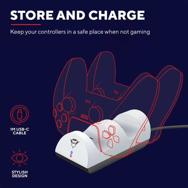 Trust GXT 254 Duo Charging Dock PS5