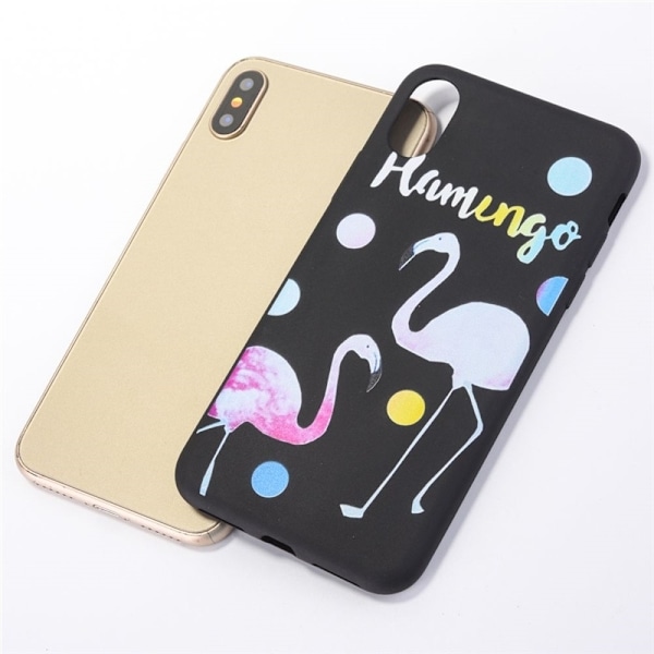 Baksideskal till iPhone X/XS, Flamingo Svart