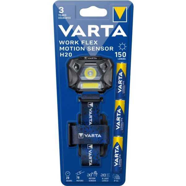 Varta Work Flex Motion Sensor H20 Forlygte IP54 150 lm