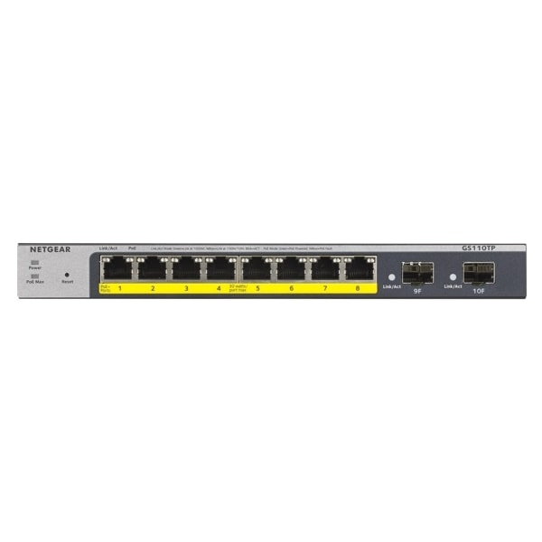 Netgear 8P GE POE SMART MANAGED PRO SWITCH Harmaa