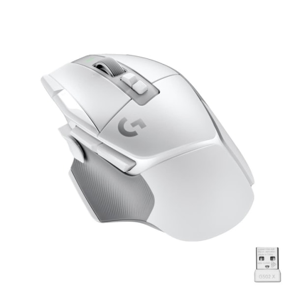 Logitech G502 X LIGHTSPEED Wireless Gaming Mouse, White/Core