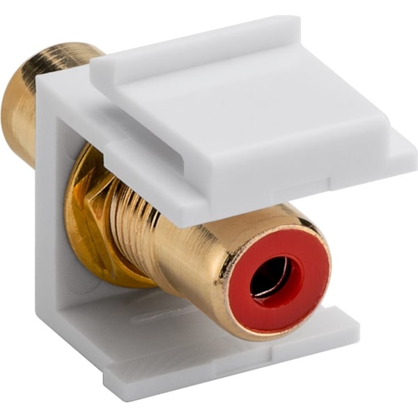Goobay Keystone-modul RCA 2x cinchuttaget, röd, Guldpläterad