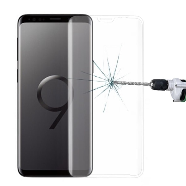 3D Hærdet glas skærmbeskytter til Samsung Galaxy S9 - Hvid Vit