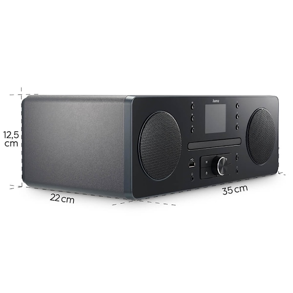 Hama Radio FM/DAB+/CD/BT DR1560CBT Sort